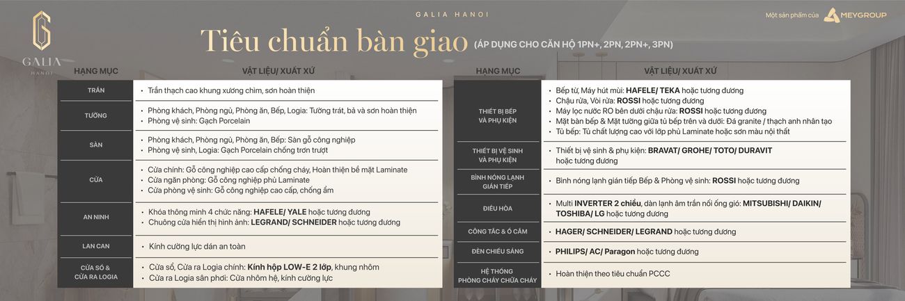 nội thất bàn giao galia